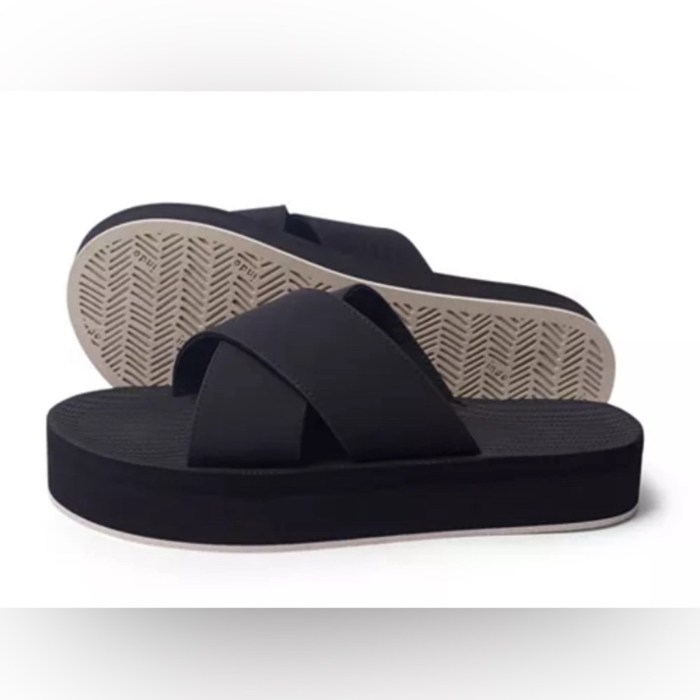 Indosole Cross Platform Sneaker Sole - Sea Salt Sole/Black
